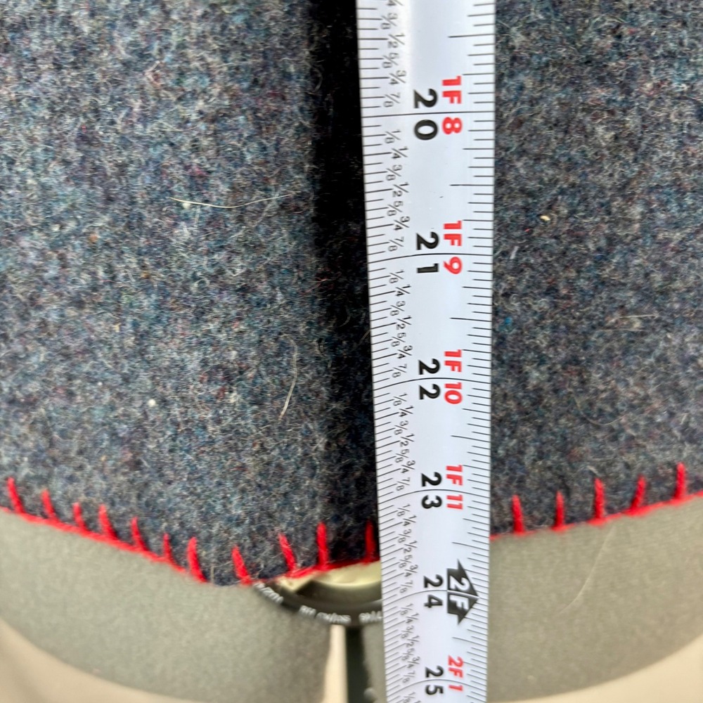 Handmade Gray Stripe Bog Jacket Zip Up from Pendleton Wool Blanket  | Woman's XL - Picture 9 of 15